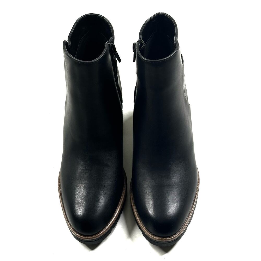 Naturalizer Madalynn Black Faux Leather Strap Bootie Womens Size 8.5M New $185 - Picture 2 of 12